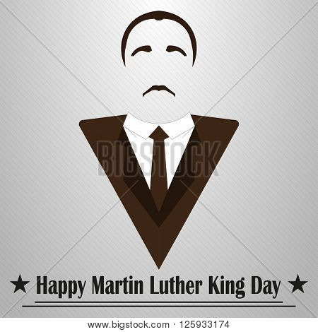 Martin Luther King Day. Hairstyle mustache and suit