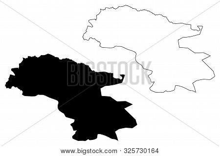 Talas Region (kyrgyz Republic, Kirghizia, Regions Of Kyrgyzstan) Map Vector Illustration, Scribble S