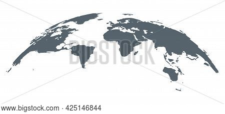 World Map Globe Vector Earth Background. World Globe Map Travel Abstract Grey Concept Planet Design