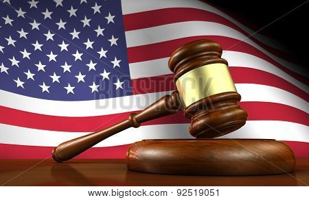 Us Law And American Justice Concept