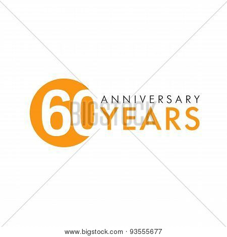 60 th anniversary numbers. 60 years old logotype. Simple congrats. Isolated abstract graphic web design template. Creative digits. Up to 60%, -60% percent off discount. Modern congratulation concept.