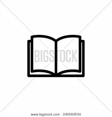 Open Book Vector Icon On White Background. Open Book Modern Icon For Graphic And Web Design. Open Bo