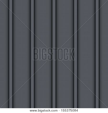 Metallic roof seamless pattern. Black color. Classic style. Vector illustration