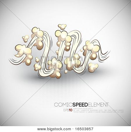 Comic Book Elements - Vector Cartoon Speed Burst