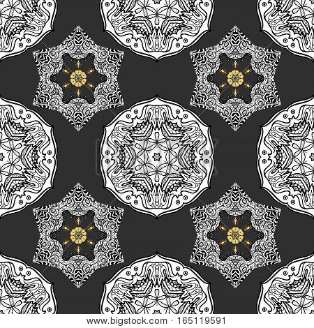 Mandalas Background. Vector Illustration Texture. Colorful Elements.