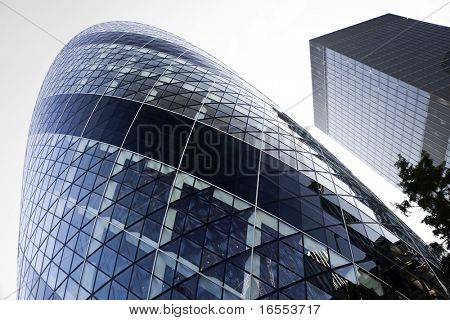 Modern London skylline in the financial district