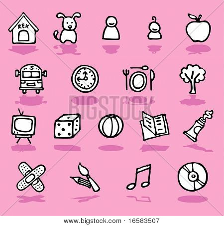 Family,home,kids Icons Set - 