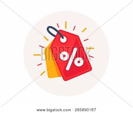 Discount Offer Tag Icon. Shopping Coupon Symbol. Sale Label Tag With Percentage Sign. Black Friday D