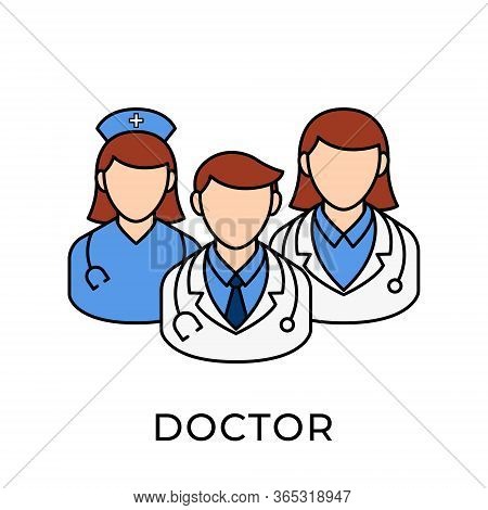 Doctor. Doctor icon. Doctors vector. Doctor icon vector. Doctor illustration. Doctor logo template. Doctor and patient icon design. Medical Doctor icon vector. Doctor vector icon flat design for web icons, logo, sign, symbol, app, UI.