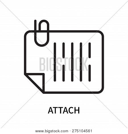 Attach Icon Isolated On White Background. Attach Icon Simple Sign. Attach Icon Trendy And Modern Sym