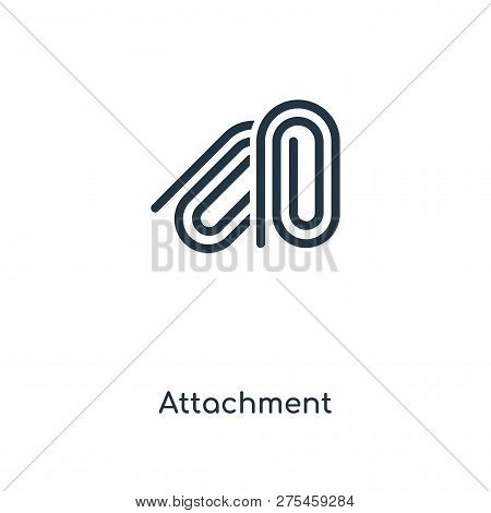 Attachment Icon In Trendy Design Style. Attachment Icon Isolated On White Background. Attachment Vec