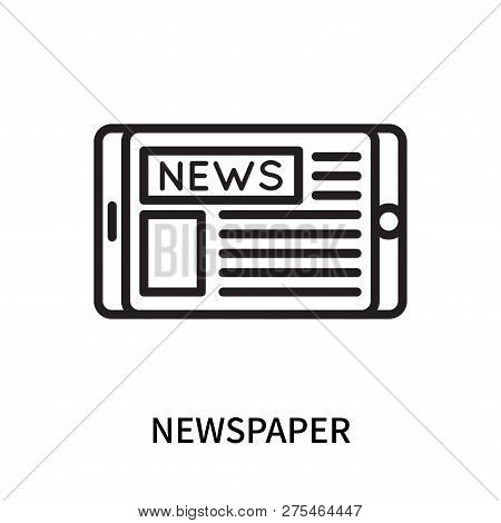 Newspaper Icon Isolated On White Background. Newspaper Icon Simple Sign. Newspaper Icon Trendy And M