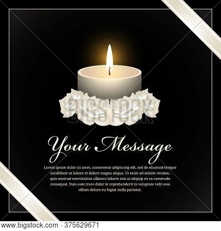 Funeral Banner Candle Vector & Photo (Free Trial) | Bigstock