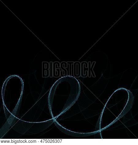 Blue Shiny Wave. Presentation Template. Festive Design Element.