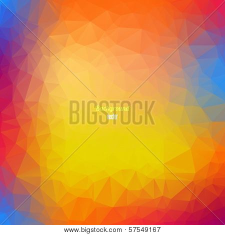 Colorful geometric background with triangles.