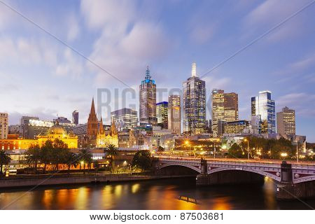 View of modern buildings in Melbourne, Australia