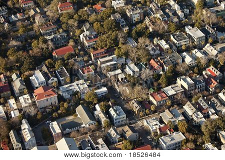 Luchtfoto van charleston, south carolina Verenigde Staten