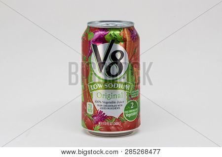 V8 Vegetable Juice Can And Trademark Logo