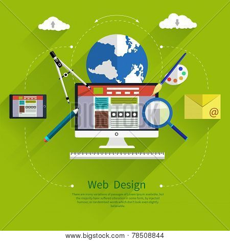 Web design. Program for design and architecture.