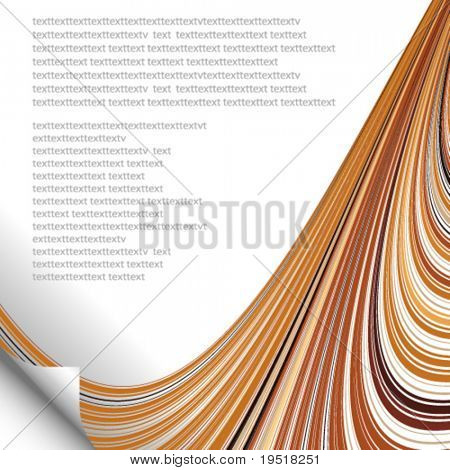 Abstracte achtergrond met strepen en een gebogen hoek.