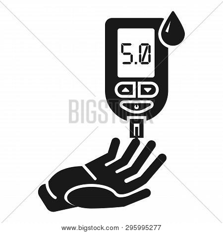 Glucose Meter Icon. Simple Illustration Of Glucose Meter Vector Icon For Web Design Isolated On Whit