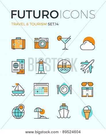 Travel And Tourism Futuro Line Icons