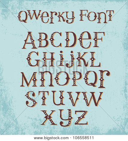 vintage quirky hand drawn font with mixed upper and lower case letters