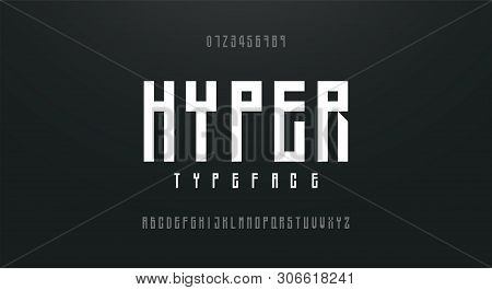 Condensed High, Tall Simple Font Alphabet Typeface. Modern Alphabet Fonts. Typography Urban Style Le