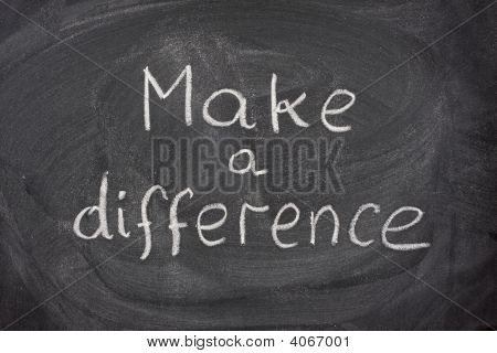 Make A Difference Phrase On Blackboard