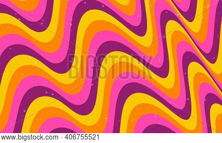 Psychedelic Groovy Background.