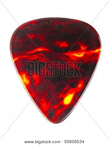 Guitar pick isolated on white background