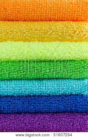 Stacked Colorful Towels