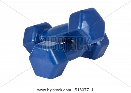 Pair Of Blue Dumbbells