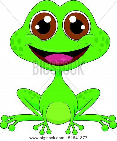 Cute frog cartoon