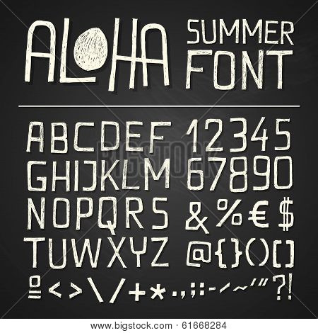 Aloha Sumer Hand Drawn Font - Chalkboard