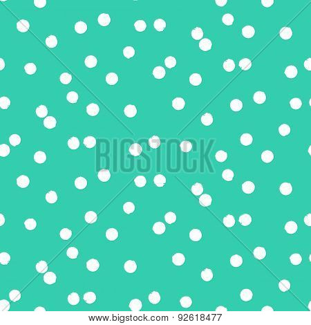 Ditsy vector polka dot pattern