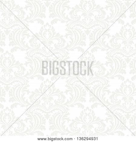 Vector floral damask pattern background. Luxury classic floral damask ornament royal Victorian vintage texture for textile fabric. Floral baroque element