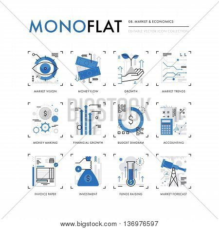 Market Economics Monoflat Icons