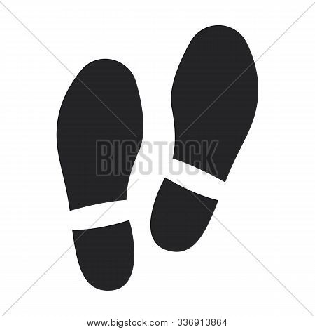 Print Of Shoe Vector Icon.black Vector Icon Isolated On White Background Print Of Shoe .