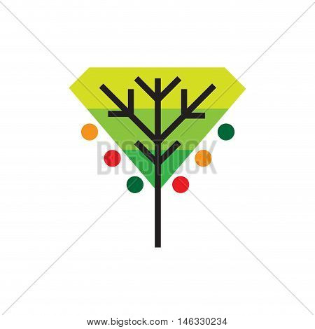 Vector sign organic farming, abstract Greengrocer concept