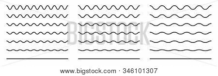 Wiggly Squiggle Lines. Wiggle Waves Set. Wavy Vector Line.