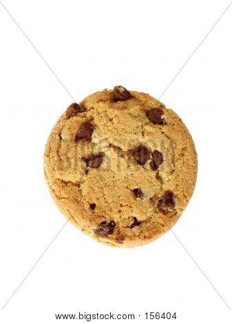 Chocolate Chip Cookie - From Top (path Included)