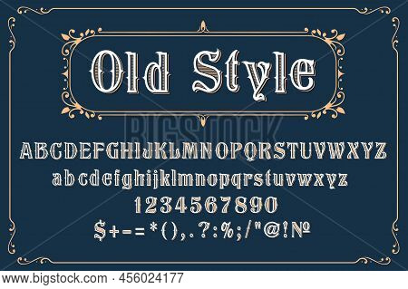 Western Retro Front, Wild West Vintage Type Alphabet, Vector Old Style Letters. Western Typography F