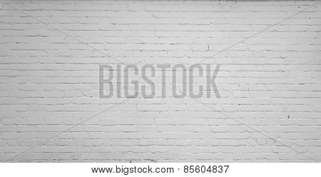 White brick wall for background or texture