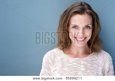 Beautiful Older Woman Smiling With Sweater