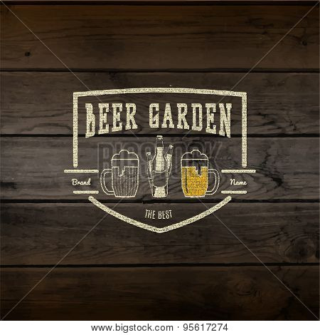 Beer garden badges logos and labels for any use