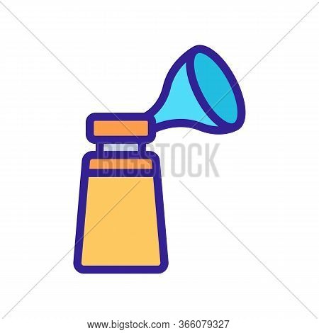 Mechanical Suction Cup With Breast Pump Icon Vector. Mechanical Suction Cup With Breast Pump Sign. C