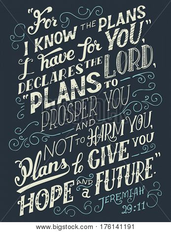 For I Know The Plans I Have For You Bible Quote