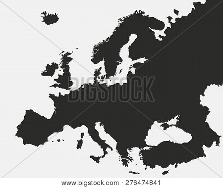 Europe Map Isolated On A White Background. Europe Background. Map Of Europe. Vector Illustration