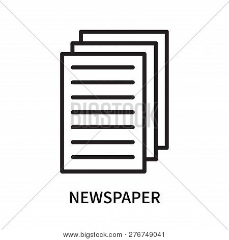 Newspaper Icon Isolated On White Background. Newspaper Icon Simple Sign. Newspaper Icon Trendy And M